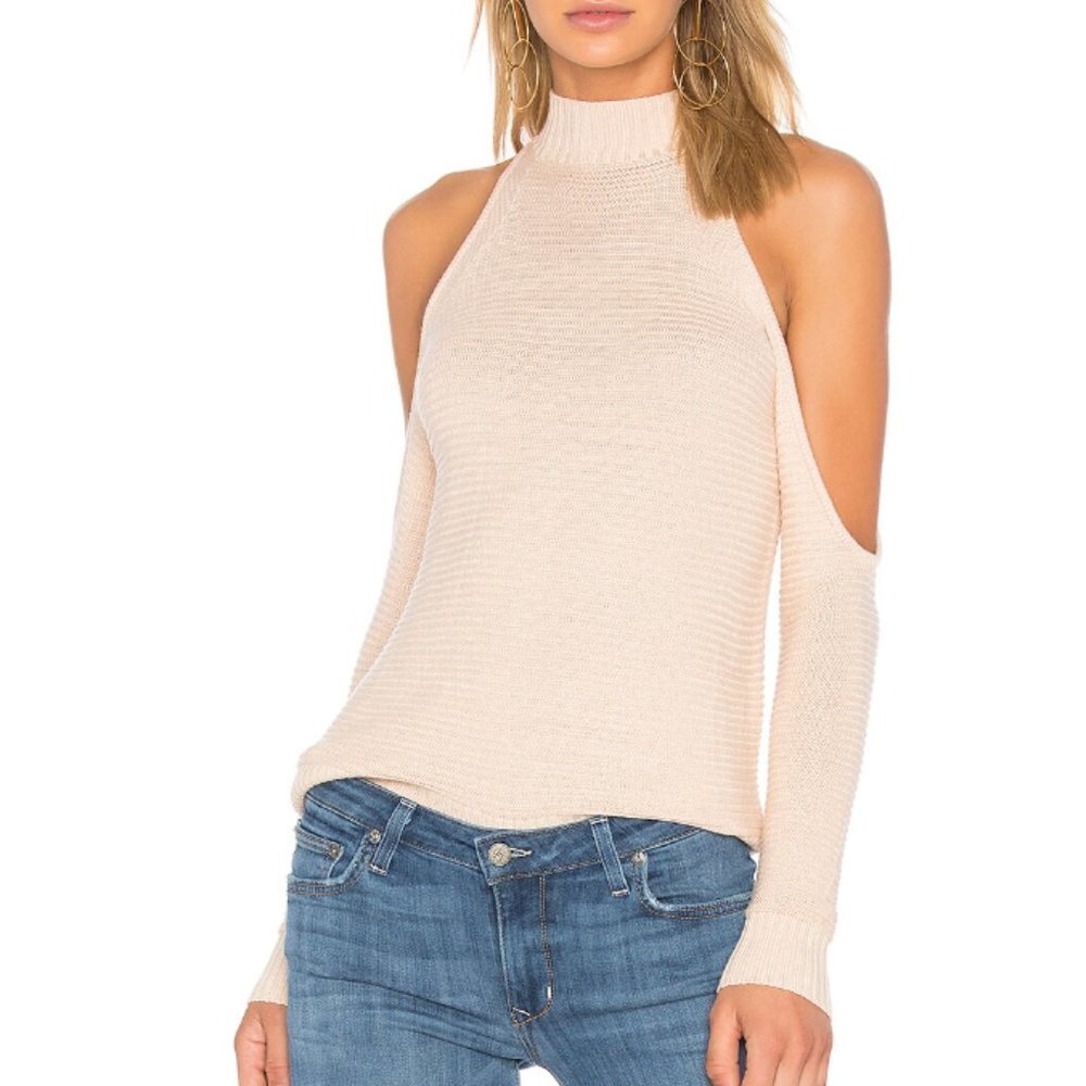 NWOT Lovers and friends x REVOLVE Logan Sweater in nude size small